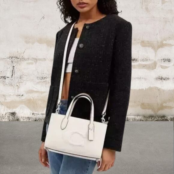 Coach NWOT Nina Small Tote Bag in Chalk - Picture 1 of 9